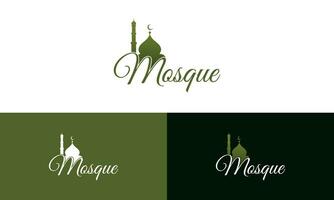 Fachmann, modern, einzigartig Moschee Logo Design Vorlage zum Ihre islamisch Marke. vektor