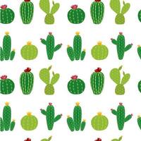 kaktus ikon samling sömlösa mönster bakgrund vektorillustration vektor