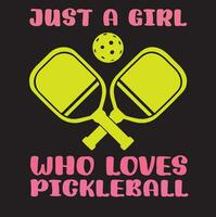 Pickleball Vektor , Pickleball T-Shirt Design, Pickleball T-Shirt Design Grafik templatei