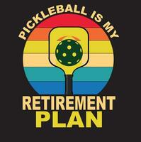 Pickleball Vektor , Pickleball T-Shirt Design, Pickleball T-Shirt Design Grafik templatei