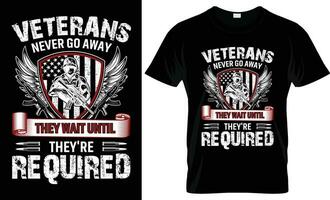 Veteran T-Shirt Design, Veteranen Tag T-Shirt, vektor