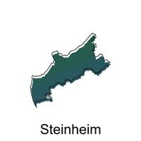 steinheim stad Karta illustration design, värld Karta internationell vektor mall med översikt grafisk