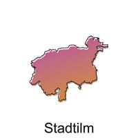 Karte Stadt von stadtilm. Vektor Karte von Deutsche Land Design Vorlage mit Gliederung Grafik skizzieren Stil isoliert auf Weiß Hintergrund