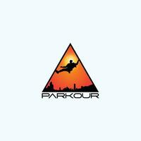 parkour logotyp vektor