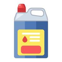Cartoon-Vektor-Illustration Hausarbeit Ausrüstung Werkzeug Desinfektionsmittel Flüssigkeit Flasche vektor
