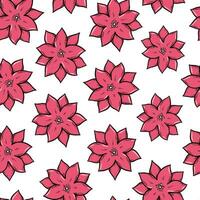 julstjärna blommor sömlös mönster med hand dragen element för tapet, bakgrunder, jul omslag papper, textil- grafik, scrapbooking, etc. eps 10 vektor