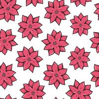 Weihnachtsstern Blumen nahtlos Muster mit Hand gezeichnet Elemente zum Hintergrund, Hintergründe, Weihnachten Verpackung Papier, Textil- Drucke, Scrapbooking, usw. eps 10 vektor