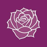 einfach Vektor Rose Logo Blume