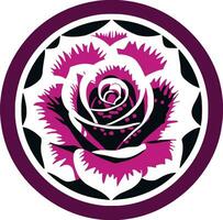 einfach Vektor Rose Logo Blume