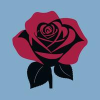 einfach Vektor Rose Logo Blume