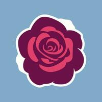 einfach Vektor Rose Logo Blume