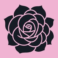 einfach Vektor Rose Logo Blume