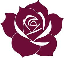 einfach Vektor Rose Logo Blume