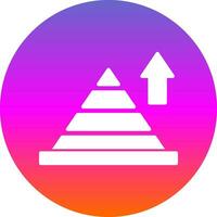 Pyramidendiagramm-Vektor-Icon-Design vektor