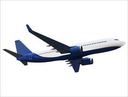 realistisches 3D-Modell eines Flugzeugs auf weißem Hintergrund. Vektor-Illustration vektor