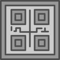 QR-Code-Vektor-Icon-Design vektor