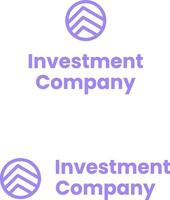 investering företag lila linje företag logotyp. varumärke namn. finansiell rådgivning. uppåt trend. design element. visuell identitet. lämplig för fast egendom chef, försäkring företag vektor