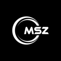 msz Logo Design, Inspiration zum ein einzigartig Identität. modern Eleganz und kreativ Design. Wasserzeichen Ihre Erfolg mit das auffällig diese Logo. vektor