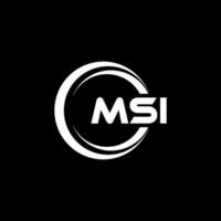 msi logotyp design, inspiration för en unik identitet. modern elegans och kreativ design. vattenmärke din Framgång med de slående detta logotyp. vektor