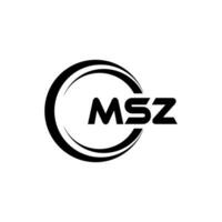 msz Logo Design, Inspiration zum ein einzigartig Identität. modern Eleganz und kreativ Design. Wasserzeichen Ihre Erfolg mit das auffällig diese Logo. vektor