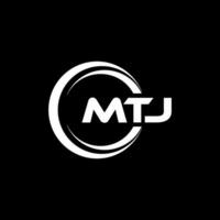 mtj logotyp design, inspiration för en unik identitet. modern elegans och kreativ design. vattenmärke din Framgång med de slående detta logotyp. vektor