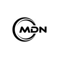 mdn Logo Design, Inspiration zum ein einzigartig Identität. modern Eleganz und kreativ Design. Wasserzeichen Ihre Erfolg mit das auffällig diese Logo. vektor