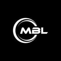 Mbl-Brief-Logo-Design in Abbildung. Vektorlogo, Kalligrafie-Designs für Logo, Poster, Einladung usw. vektor