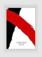 svarta och röda designmallar för broschyrer och banderoller. abstrakt bakgrundsvektorillustration vektor
