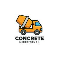 betong mixer lastbil logotyp design vektor illustration