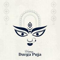 Lycklig durga puja illustrationer, durga ansikte, subh navratri, Dussehra vektor