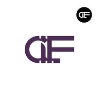 Brief clf Monogramm Logo Design vektor