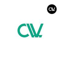 Brief clv Monogramm Logo Design vektor