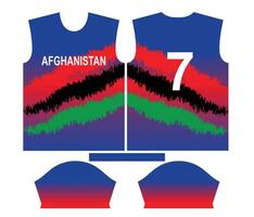 afghanistan nationell cricket jersey vektor