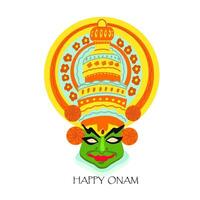 Lycklig onam kerala Semester festival. söder Indien festlig karaktär, vektor illustrationer