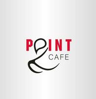 Punkt Kaffee Logo Vorlage mit einfach stilisiert Tasse vektor