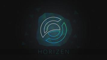 horizen kryptowährung polygonaler hintergrund. vektor