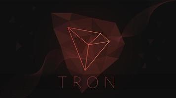 tron kryptokurrency månghörnigt bakgrund. vektor