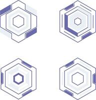 futuristisch Hexagon hud Rahmen Form. Vektor Illustration