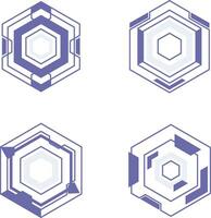 futuristisch Hexagon hud Rahmen Form. Vektor Illustration