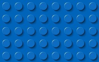 Blau Plastik Konstruktion Platte. Nahansicht Plastik Spielzeug Block. abstrakt Vektor Hintergrund. nahtlos modern Design