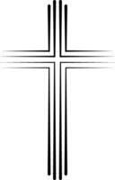 kristen katolik korsa ikon dop linjär kristen krucifix vektor