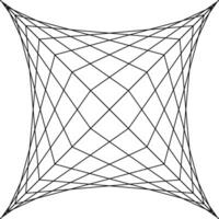 fyrkant Spindel webb, rutnät fälla, vektor illustration netto fälla