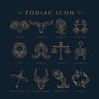zodiaken ikoner symbol illustration vektor