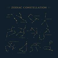 zodiaken konstellationer symbol illustration vektor
