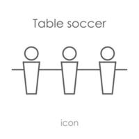 Kicker-Vektor-Symbol. Symbol zum Spielen von Tischfußball. Tischfußball vektor