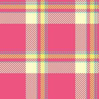 Textil- Hintergrund Muster von prüfen Tartan Plaid mit ein Textur Stoff Vektor nahtlos.