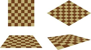 en schack styrelse i flera olika positioner vektor