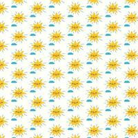 süß Sonne Muster benutzt zum Hintergrund, Verpackung Papier, Stoff und usw. vektor