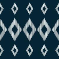 ethnisch Ikat Stoff Muster geometrisch Stil.afrikanisch Ikat Stickerei ethnisch orientalisch Muster Blau Hintergrund. abstrakt, Vektor, Illustration. Textur, Kleidung, Rahmen, Dekoration, Teppich, Motiv. vektor