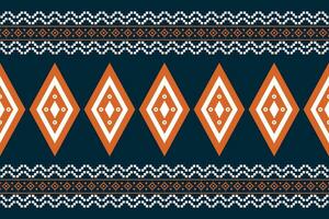 ethnisch Ikat Stoff Muster geometrisch Stil.afrikanisch Ikat Stickerei ethnisch orientalisch Muster Blau Hintergrund. abstrakt, Vektor, Illustration. Textur, Kleidung, Rahmen, Dekoration, Teppich, Motiv. vektor